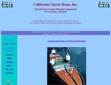 Tablet Screenshot of californiaclassicboats.com